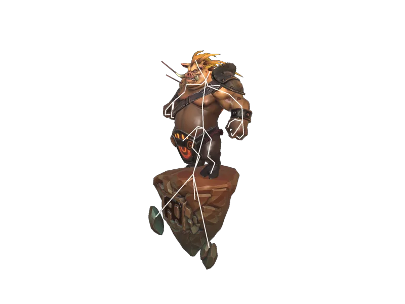 Armature display turned on, drawing the skeleton over a rigged character so bone structure can be checked without opening a DCC application.